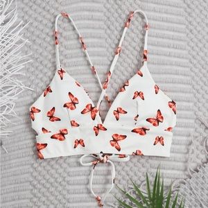 SHEIN Butterfly Bikini Top